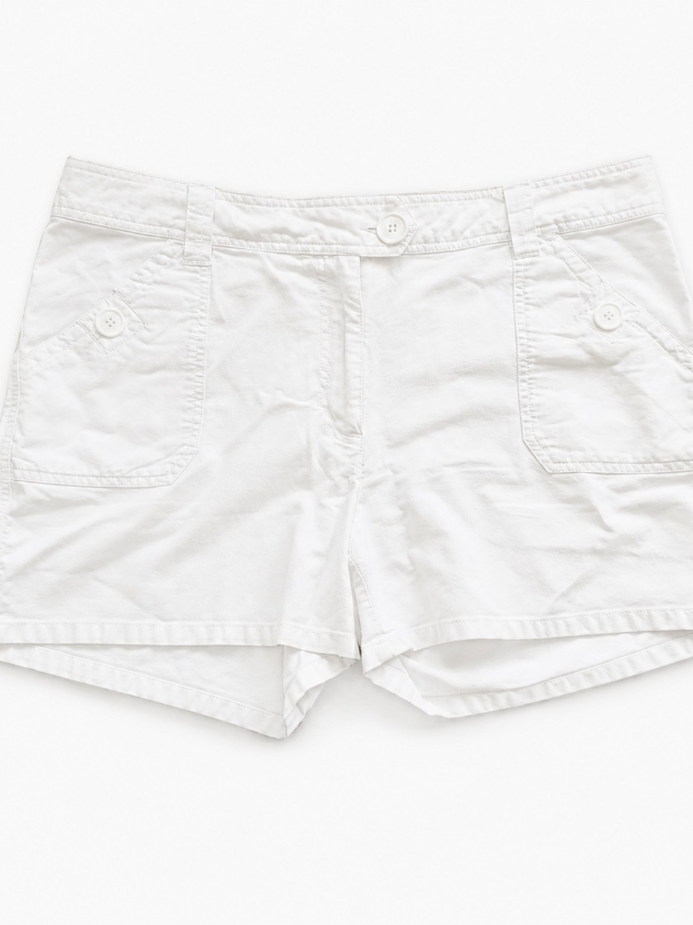 Lady Hathaway White Cotton Shorts Women's Size 16 Casual Summer Pockets Vacation